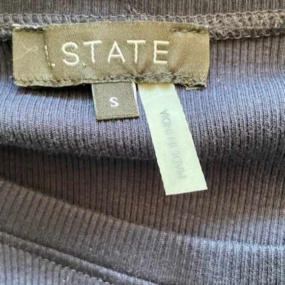 NWT 1. State Puff Shoulder Ribbed Knit Short Sleeve Tee Shirt Small - Picture 5 of 8